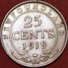 25 Cents 1919 George V silver Newfoundland KM#17