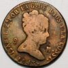 Spain 8 Maravedis 1843 Isabell II Segovia