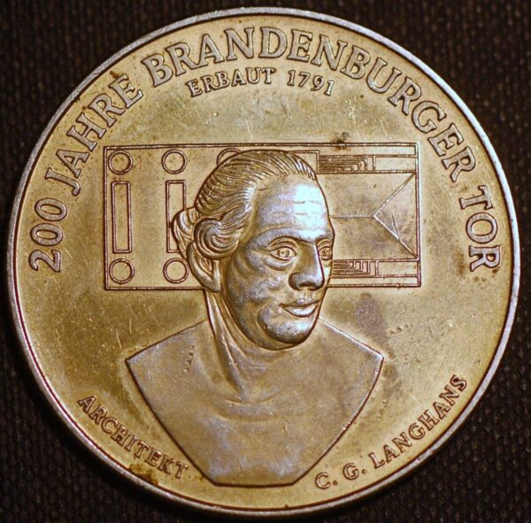 Germany Medal 1991 200 Jahre Brandenburger