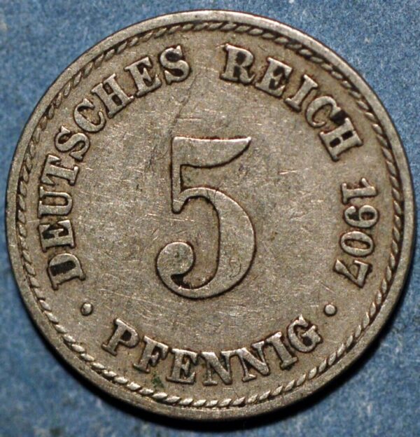 Germany Empire 5 Pfennig 1907 A KM# 11