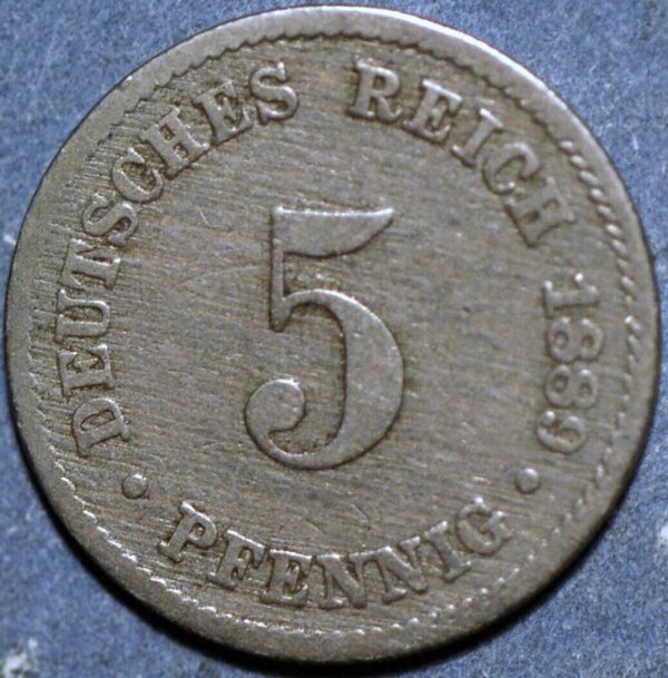 Germany Empire 5 Pfennig 1889 J KM# 3