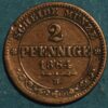 German States SAXONY-ALBERTINE 2 Pfennig 1864 KM# 1217