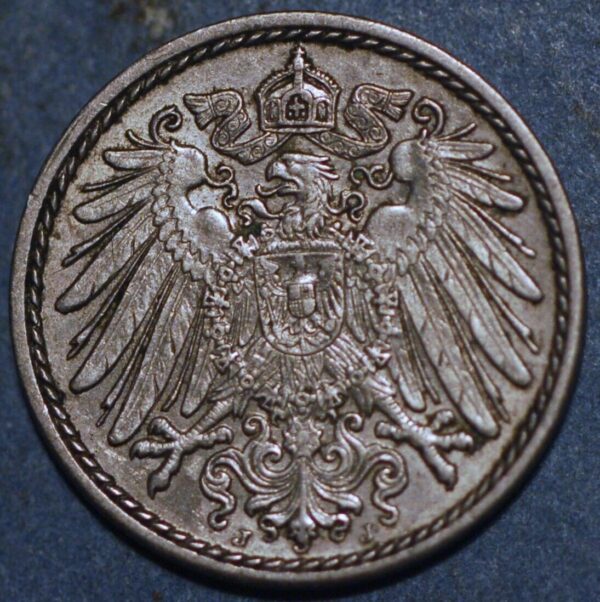 Germany Empire 5 Pfennig 1901 J KM# 11 - Image 2