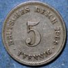 Germany Empire 5 Pfennig 1909 F KM# 11