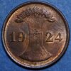 Germany Weimar Republic 2 Reichspfennig 1924 A KM# 38