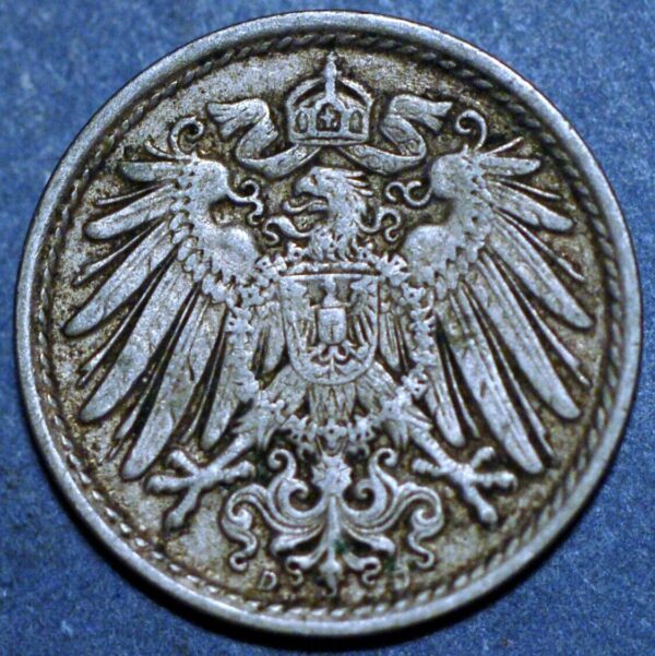 Germany Empire 5 Pfennig 1915 D KM#11 - Image 2