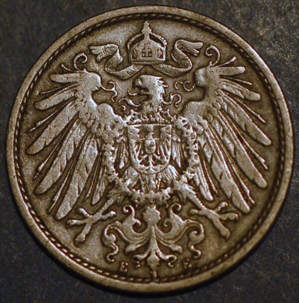 Germany Empire 10 Pfennig 1901 E Wilhelm II KM# 12 - Image 2