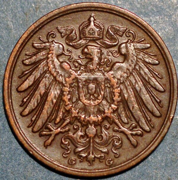 Germany 2 Pfennig 1912 G Wilhelm II KM# 16 - Image 2