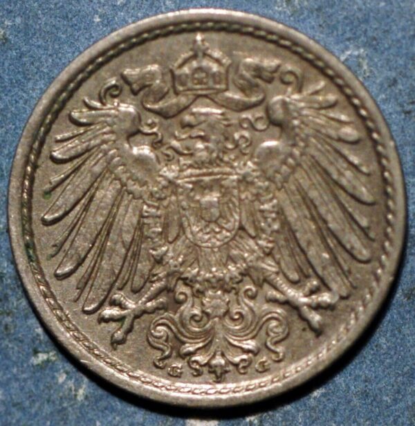 Germany Empire 5 Pfennig 1914 G KM# 11 - Image 2