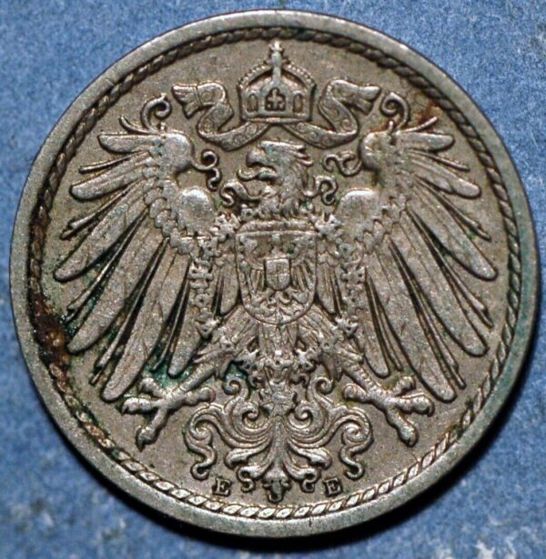 Germany Empire 5 Pfennig 1912 E KM# 11 - Image 2