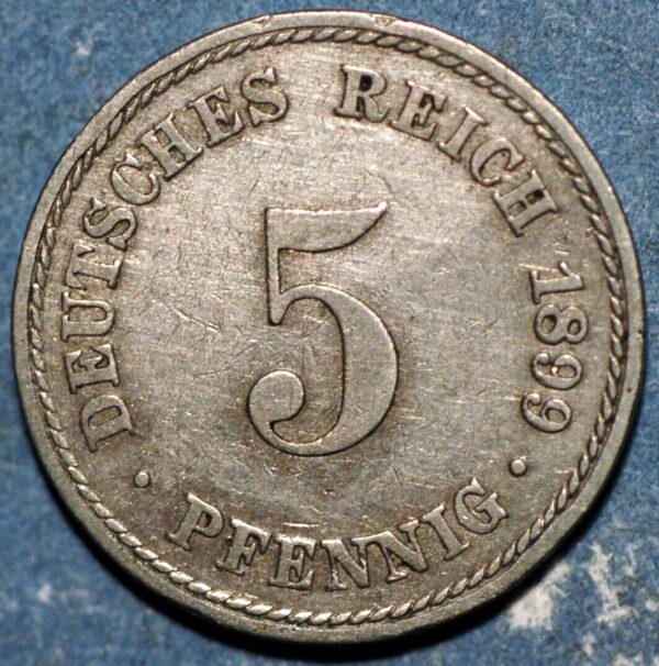 Germany Empire 5 Pfennig 1899 A KM# 11