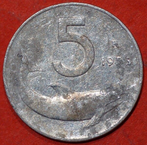 Italy 5 Lire 1953 KM#92