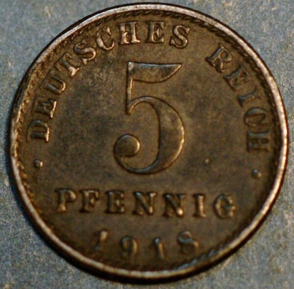 Germany Empire 5 Pfennig 1918 KM# 19