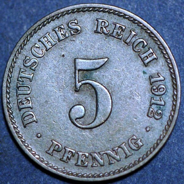 Germany Empire 5 Pfennig 1912 J KM#11