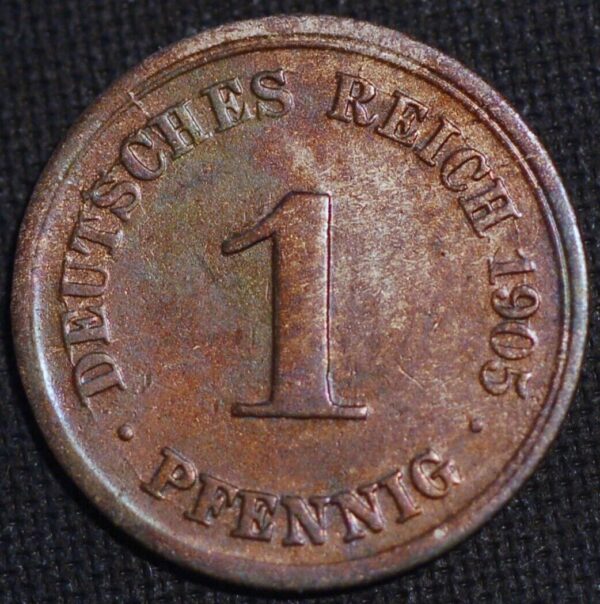 Germany 1 Pfennig 1905 F Wilhelm II KM# 10