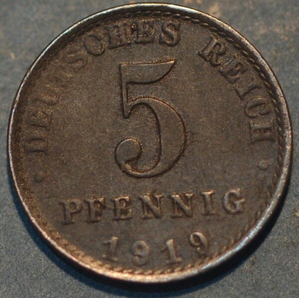 Germany Empire 5 Pfennig 1919 A KM# 19