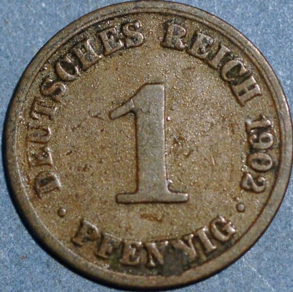 Germany 1 Pfennig 1902 A Wilhelm II KM# 10