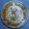 Germany Empire 5 Pfennig 1897 G KM# 11