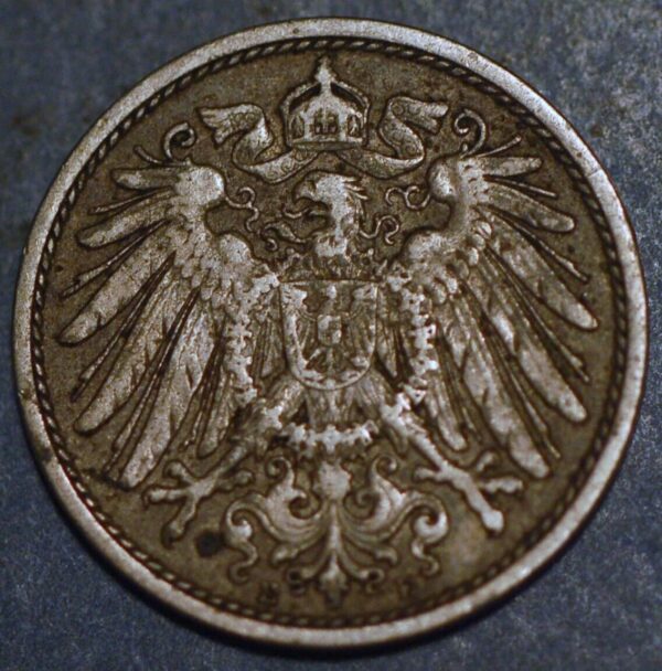 Germany Empire 10 Pfennig 1900 E Wilhelm II KM# 12 - Image 2