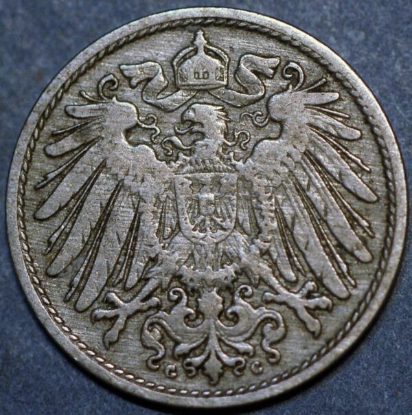 Germany Empire 10 Pfennig 1900 G Wilhelm II KM# 12 - Image 2