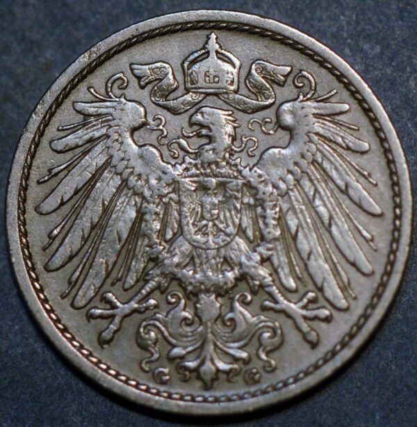 Germany Empire 10 Pfennig 1907 G Wilhelm II KM# 12 - Image 2