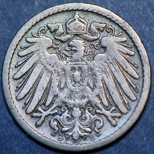 Germany Empire 5 Pfennig 1894 D KM# 11 - Image 2