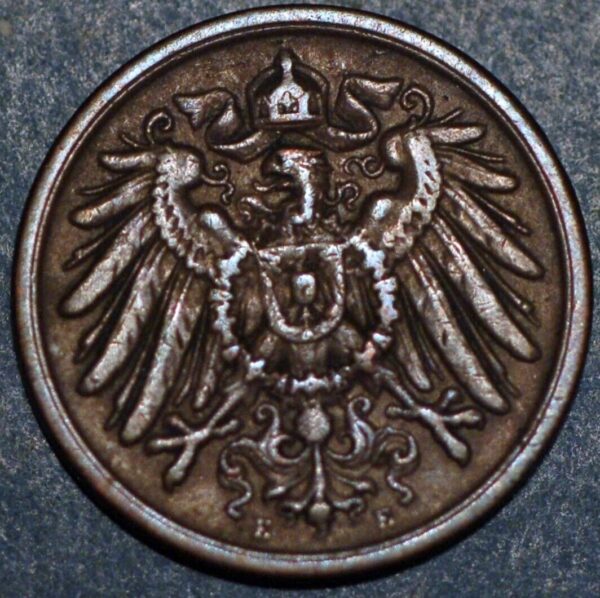 Germany 2 Pfennig 1914 E Wilhelm II KM# 16 - Image 2