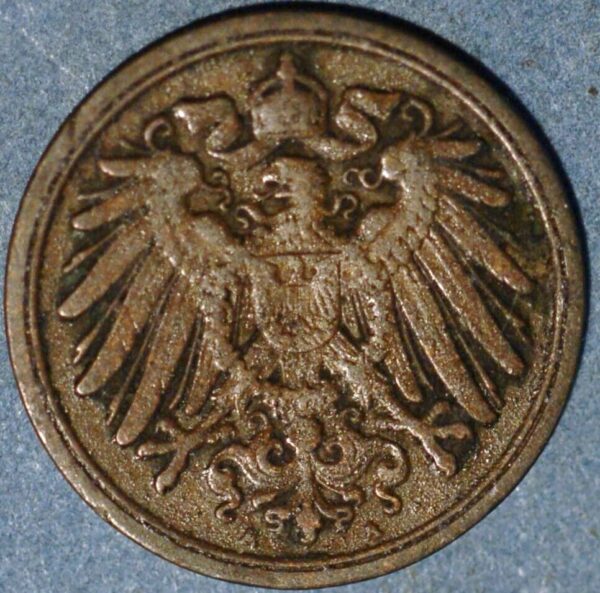 Germany 1 Pfennig 1902 A Wilhelm II KM# 10 - Image 2