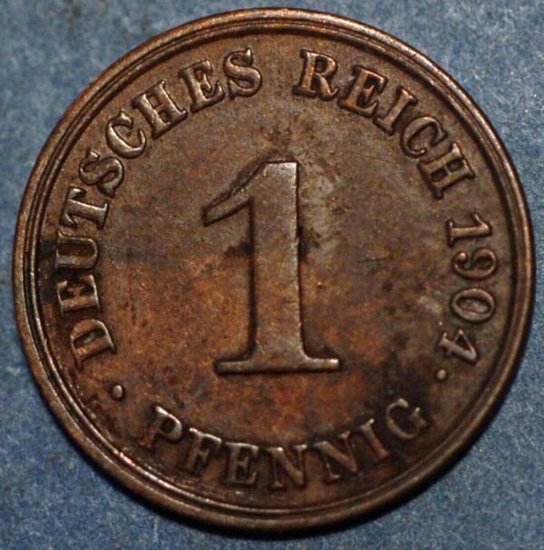 Germany 1 Pfennig 1904 J Wilhelm II KM# 10