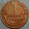 France 1 Centime 1914 KM# 840