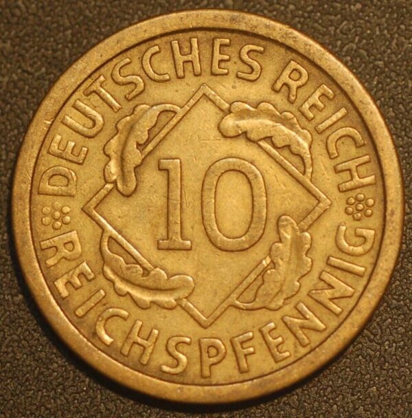 Germany Weimar Republic 10 Reichspfennig 1936 A KM# 40