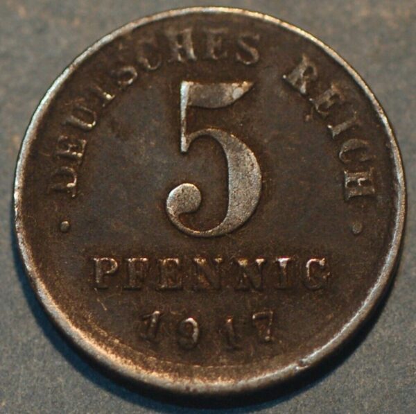 Germany Empire 5 Pfennig 1917 KM# 19