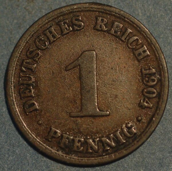 Germany 1 Pfennig 1904 A Wilhelm II KM# 10