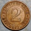 Germany Weimar Republic 2 Reichspfennig 1925 E KM# 38