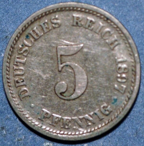 Germany Empire 5 Pfennig 1897 D KM#11