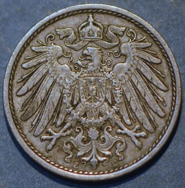 Germany Empire 10 Pfennig 1910 E Wilhelm II KM# 12 - Image 2