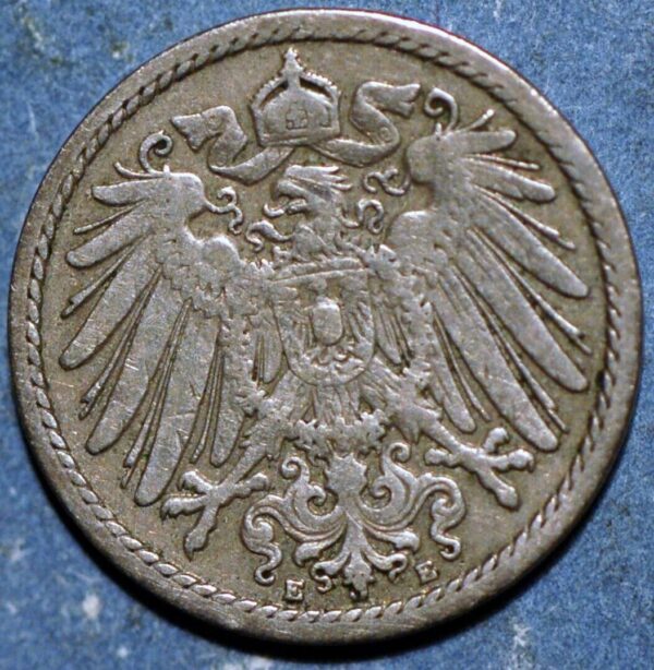 Germany Empire 5 Pfennig 1896 E KM# 11 - Image 2