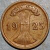 Germany Weimar Republic 2 Reichspfennig 1925 E KM# 38 - Image 2