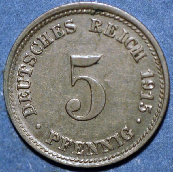 Germany Empire 5 Pfennig 1915 D KM# 11 - Image 2