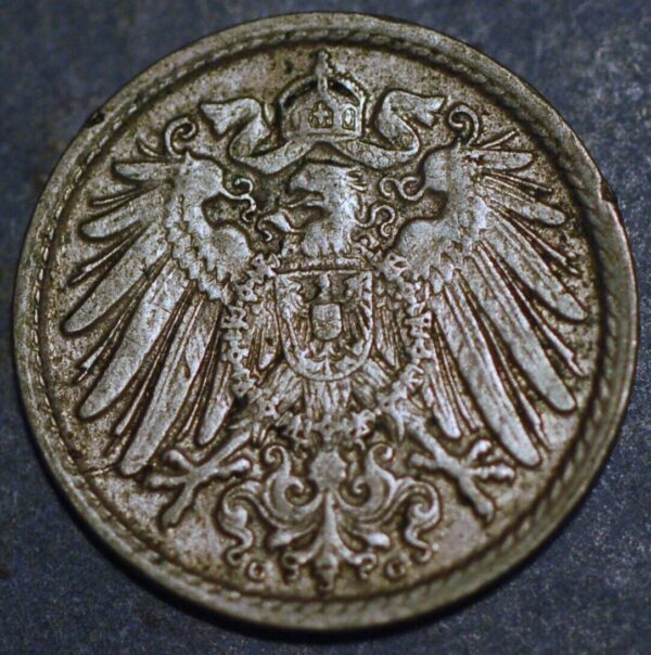 Germany Empire 5 Pfennig 1912 G KM# 11 - Image 2