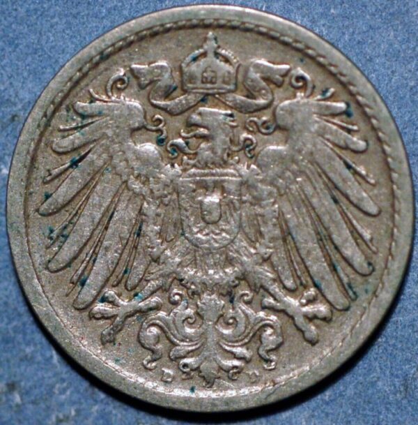 Germany Empire 5 Pfennig 1897 D KM#11 - Image 2