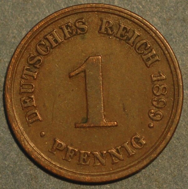 Germany 1 Pfennig 1899 E Wilhelm II KM# 10