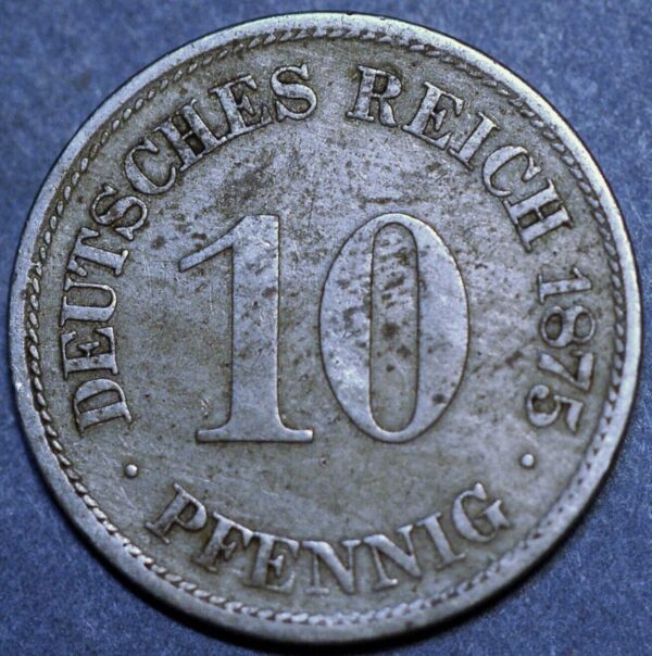 Germany Empire 10 Pfennig 1875 E KM#4