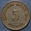Germany Empire 5 Pfennig 1896 J KM# 11