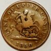 1 Penny 1850 Bank of Upper Canada