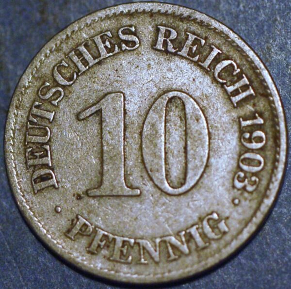 Germany Empire 10 Pfennig 1903 E Wilhelm II KM# 12