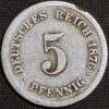 Germany Empire 5 Pfennig 1876 J KM# 3