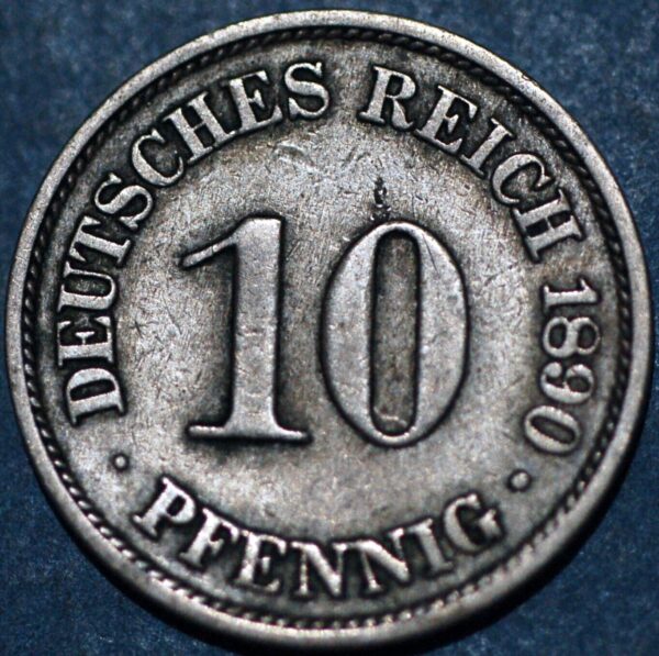 Germany Empire 10 Pfennig 1890 A Wilhelm II KM# 12