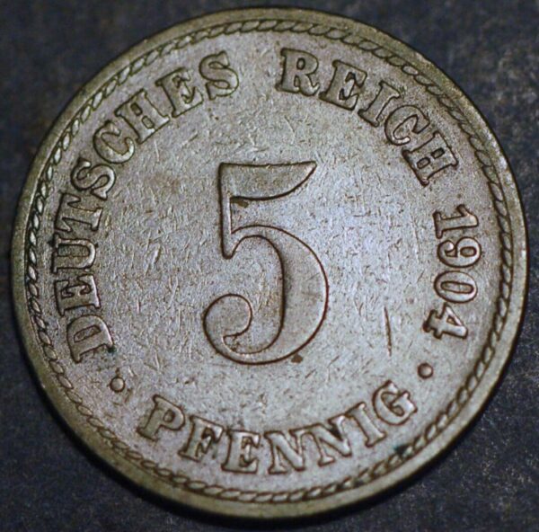 Germany Empire 5 Pfennig 1904 A KM# 11