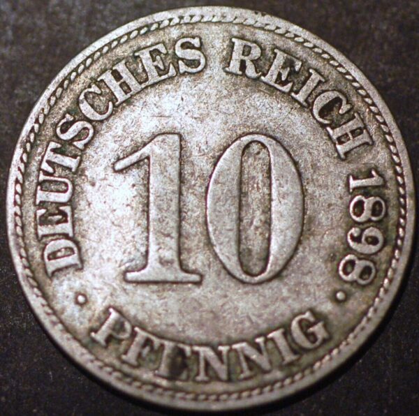 Germany Empire 10 Pfennig 1898 E Wilhelm II KM# 12